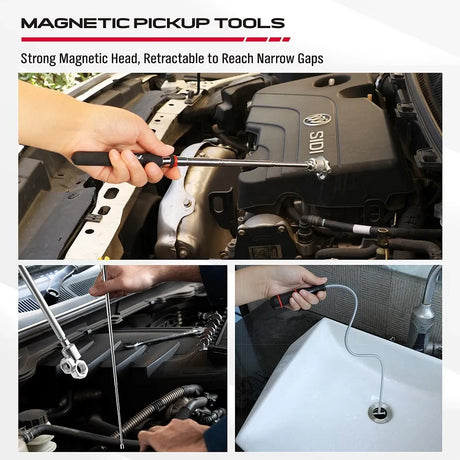 SEDY 6Pcs Magnetic Tray Pick-Up Tool Set Flexible Telescoping Auto Repair