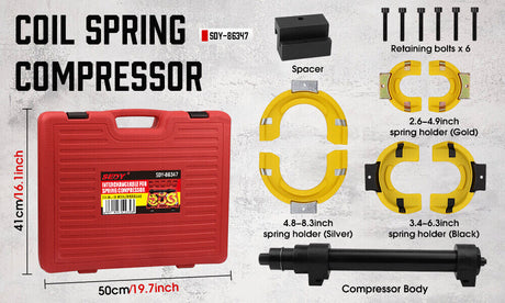 HORUSDY 4500Kg Macpherson Strut Coil Spring Compressor Dumper Extractor Tool