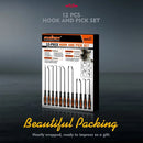 HORUSDY 12Pc Precision Hook and Pick Set O-Ring Seal Remover Hooks Puller Tool