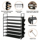 SEDY 7-Tier Shoe Rack Storage Organizer Shelf for 28–30 Pairs Bedroom Garage