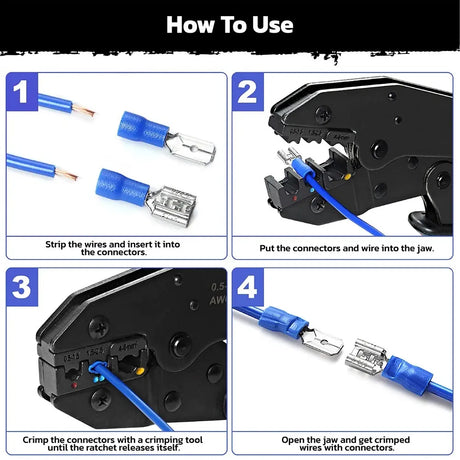 HORUSDY 308PCS Crimp Terminals Kit Ring Spade Butt Connector Set for Wiring