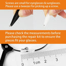 Eyeglass Sun Glasses Optical Repair Tool Screw Nut Nose Pad Assortment Set Kit