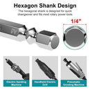 10Pc Titanium Gold Carbide Burr Set 1/4" Hex Quick Change Shank Die Grinding Bit