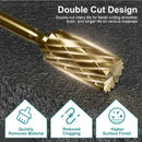 10Pc Titanium Gold Carbide Burr Set 1/4" Hex Quick Change Shank Die Grinding Bit