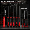 SEDY 15pc Auto Trim Removal Tool Kit Pick & Hook Set LED Magnetic Pickup