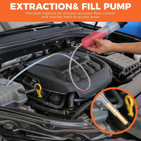 HORUSDY 200CC Manual Fluid Extractor Pump Oil Transfer Syringe Tool Automotive