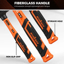 HORUSDY 4PCS Dead Blow Hammer Set Steel Shot Non-Slip Grip Carpentry & Tile