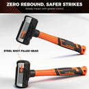 HORUSDY 4PCS Dead Blow Hammer Set Steel Shot Non-Slip Grip Carpentry & Tile