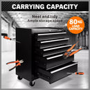 Black15 Drawer Tool Box Trolley Cabinet Storage Cart Garage Toolbox Organiser