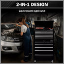 Black15 Drawer Tool Box Trolley Cabinet Storage Cart Garage Toolbox Organiser