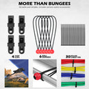SEDY 60Pcs Bungee Cords Set Heavy Duty Tie Down Straps Camping Moving w/ Hooks