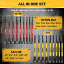 ELEAD 35Pcs Magnetic Nut Driver Bit Set Metric SAE 1/4" Hex Drill CR-V Steel