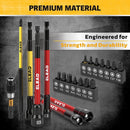 ELEAD 35Pcs Magnetic Nut Driver Bit Set Metric SAE 1/4" Hex Drill CR-V Steel