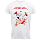 New Funny Adult Xmas Christmas T Shirt Tee Mens Womens 100% Cotton Jolly Ugly, Reindeer (White), 2XL