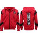 Men's Fleece Zip Up Hoodie Shirt Chicago Bulls 23 Michael Jordan Sweat Jacket, Black, M