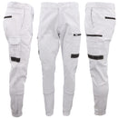 Men's Cargo Cotton Drill Work Pants UPF 50+ 13 Pockets Tradies Workwear Trousers, Black, 28
