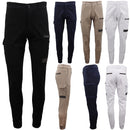 Men's Cargo Cotton Drill Work Pants UPF 50+ 13 Pockets Tradies Workwear Trousers, Black, 40