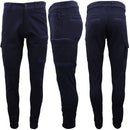 Men's Cargo Cotton Drill Work Pants UPF 50+ 13 Pockets Tradies Workwear Trousers, Khaki, 30