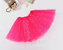 Sequin Tulle Tutu Skirt Ballet Kids Princess Dressup Party Baby Girls Dance Wear, Rose, Adults