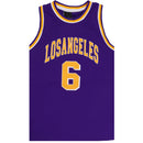 Kid's Basketball Jersey Tank Boys Sports T Shirt Tee Singlet Tops Los Angeles, Black - Los Angeles 6, 2