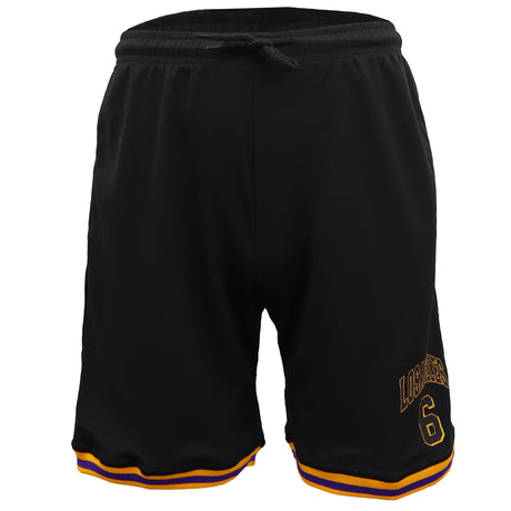 Men's Basketball Sports Shorts Gym Jogging Swim Board Boxing Sweat Casual Pants, Black - Los Angeles 6, L