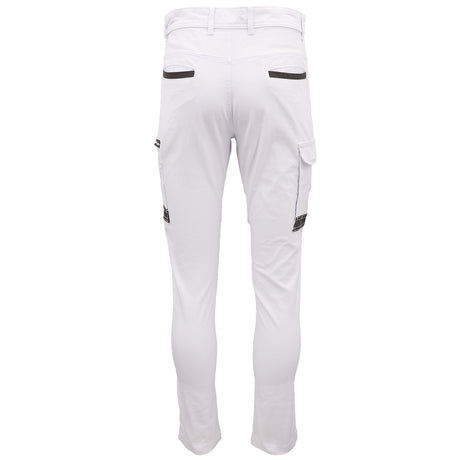 Men's Cotton Drill Cargo Work Pants UPF 50+ 13 Pockets Tradies Workwear Trousers, Black, 30