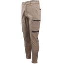 Men's Cotton Drill Cargo Work Pants UPF 50+ 13 Pockets Tradies Workwear Trousers, White, 34