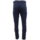 Men's Cotton Drill Cargo Work Pants UPF 50+ 13 Pockets Tradies Workwear Trousers, White, 34