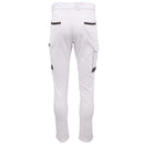 Men's Cotton Drill Cargo Work Pants UPF 50+ 13 Pockets Tradies Workwear Trousers, White, 36