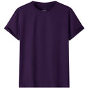 Adult 100% Cotton T-Shirt Unisex Men's Basic Plain Blank Crew Tee Tops Shirts, Purple, S