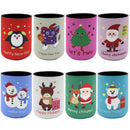8x Christmas Stubby Stubbie Holders Beer Bottle Drink Can Cooler Santa Reindeer, H