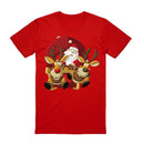 100% Cotton Christmas T-shirt Adult Unisex Tee Tops Funny Santa Party Custume, Santas Sleigh (Red), 3XL