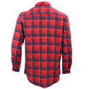 Men's 100% Cotton Flannelette Shirt Long Sleeve Plaid Check Flannel w Pockets, Crimson Tide Plaid, XL