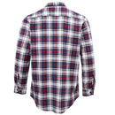 Men's 100% Cotton Flannelette Shirt Long Sleeve Plaid Check Flannel w Pockets, Snowfall Navy Plaid, 2XL