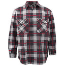 Men's 100% Cotton Flannelette Shirt Long Sleeve Plaid Check Flannel w Pockets, Shadow Glen Plaid, L