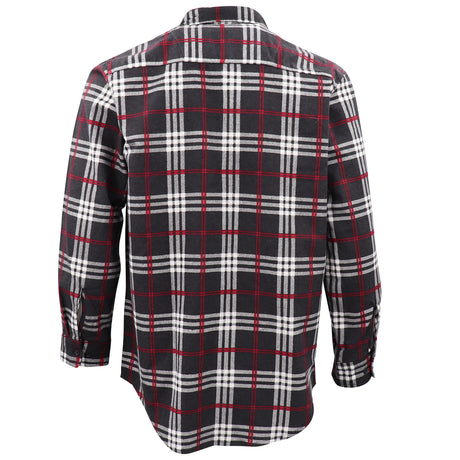 Men's 100% Cotton Flannelette Shirt Long Sleeve Plaid Check Flannel w Pockets, Shadow Glen Plaid, L
