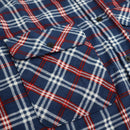 Men's 100% Cotton Flannelette Shirt Long Sleeve Plaid Check Flannel w Pockets, Patriot Blue Plaid, L