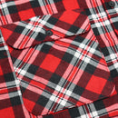 Men's 100% Cotton Flannelette Shirt Long Sleeve Plaid Check Flannel w Pockets, Crimson Knight Plaid, 2XL