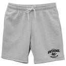 Men's Fleece Shorts Casual Sports Sweat Pants w Elastic Waist Drawstring Pockets, Light Grey, S