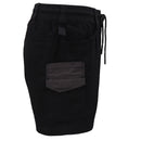 Mens Cargo Cotton Work Shorts 10 Pockets Tradies Utility Pants Workwear Trousers, Black, 34