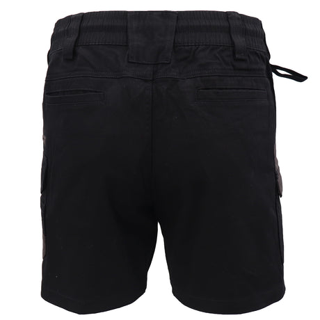 Mens Cargo Cotton Work Shorts 10 Pockets Tradies Utility Pants Workwear Trousers, Black, 34