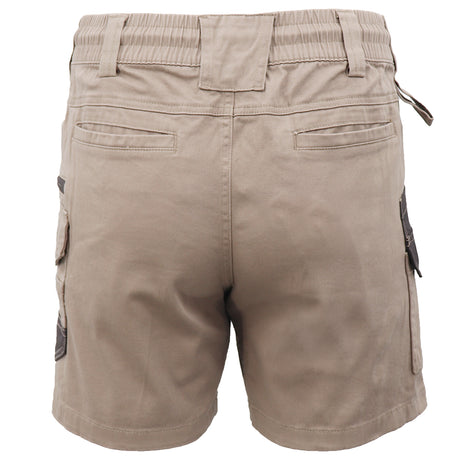 Mens Cargo Cotton Work Shorts 10 Pockets Tradies Utility Pants Workwear Trousers, Khaki, 38