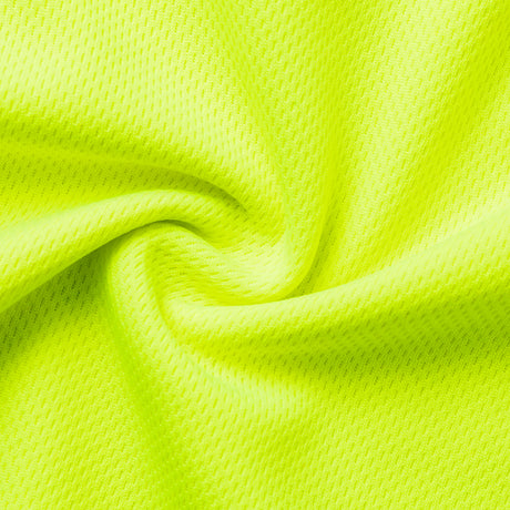HI VIS Long Sleeve Polo Shirt Reflective Tape Safety Tradie Work Wear Tops Tee, Fluro Yellow / Navy, XL