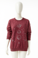 Mineral Wash Graphic Sweatshirt Burgundy XL
