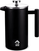 Black French Press Coffee Maker 350ml with Coffee Bean Can + Extra Filter Gift Set