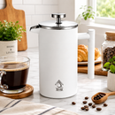 White French Press Coffee Maker Plunger 1000ml