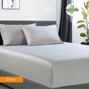 400 thread count bamboo cotton 1 fitted sheet with 2 pillowcases queen silver