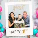 1Th 18Th-60Th Photo Booth Props Picture Frame Wedding Birthday Party Decoration - Happy 21ST