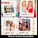 1Th 18Th-60Th Photo Booth Props Picture Frame Wedding Birthday Party Decoration - Happy 30TH