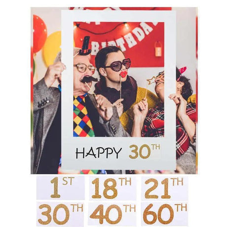 1Th 18Th-60Th Photo Booth Props Picture Frame Wedding Birthday Party Decoration - Happy 50TH